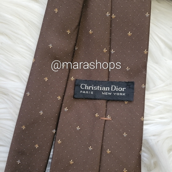 Christian Dior Brown Tie - Picture 3 of 4